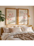 Transform your space with this charming frameless floral lyric wall art set! Each poster features beautiful botanical designs paired with uplifting quotes that spark joy and motivation. Perfect for creating an aesthetic bedroom sanctuary or adding personality to your dorm room, these minimalist pieces work beautifully on any wall without frames. Mix and match them to build your own gallery wall, or display individually for a subtle pop of inspiration. Easy to hang, endlessly versatile, and totally Instagram