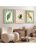Bring a splash of tropical charm to your space with this Frameless Green Striped Parrot Canvas Set. Featuring minimalist, eye-catching bird designs, it adds a quirky yet stylish touch that brightens any room. Lightweight and easy to hang, these canvases create a fresh, playful vibe perfect for art lovers who enjoy a pop of nature-inspired décor.