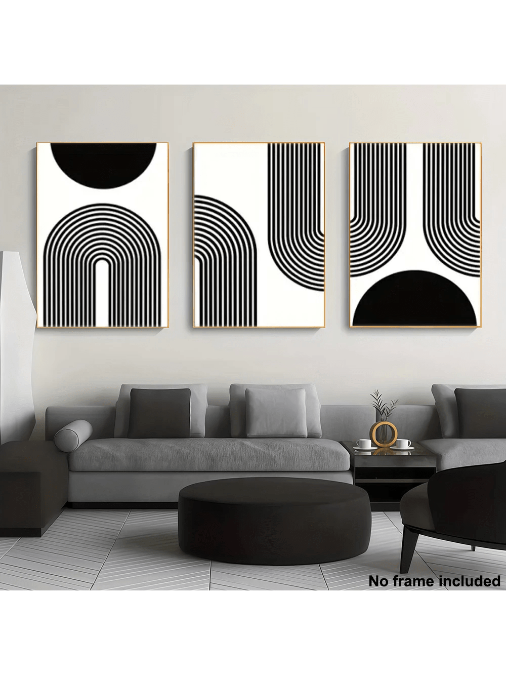 Add a splash of fun and flair to your space with this 3-piece frameless geometric abstract canvas set. Its modern shapes and bohemian vibes bring a playful twist to any room, effortlessly turning walls into conversation starters. Perfect for those who love stylish décor without the fuss!