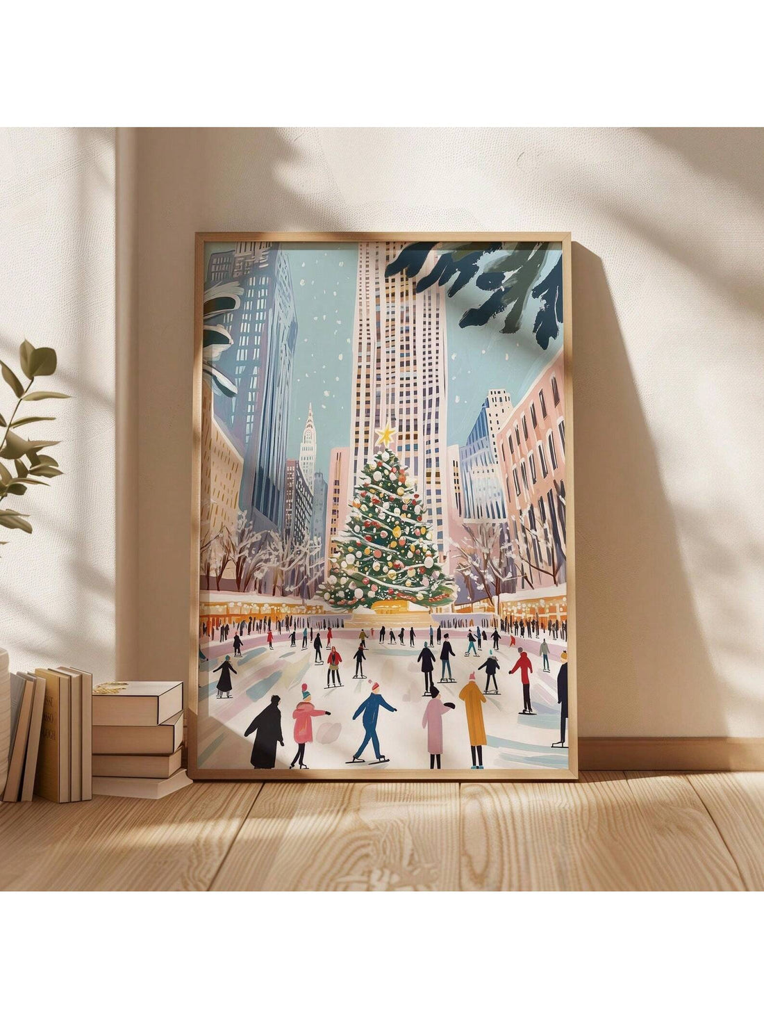 Bring the magic of a snowy New York winter indoors with this Frameless Christmas Skate Print! Perfect for adding a festive touch to your walls, this playful piece captures the joy of holiday skating against a charming city backdrop. Lightweight and frameless, it’s easy to display and adds a cheerful vibe to any room during the winter season. Celebrate the holidays with art that sparkles as much as your festive spirit!