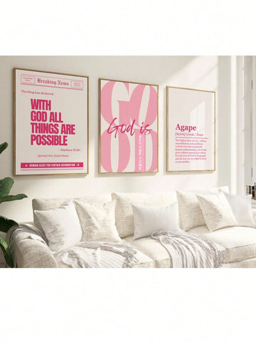 Transform your space with this vibrant Christian wall art set designed for teen girls who want their room to radiate positivity. Featuring uplifting messages like "God Is Always Good" and more, these frameless prints bring inspiration straight to your walls without the fuss. The soft pink aesthetic creates a calming, cheerful vibe that complements any bedroom style. Perfect for daily reminders of faith and encouragement, this set makes decorating fun and meaningful. Mix, match, and arrange them however you 