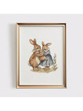 Brighten up any nursery or modern home decor with our Frameless Retro Three Rabbits Family Canvas Art. The playful design features a trio of adorable bunnies, perfect for adding a touch of whimsy to your space. The frameless design adds a contemporary touch, making this art piece both fun and stylish.