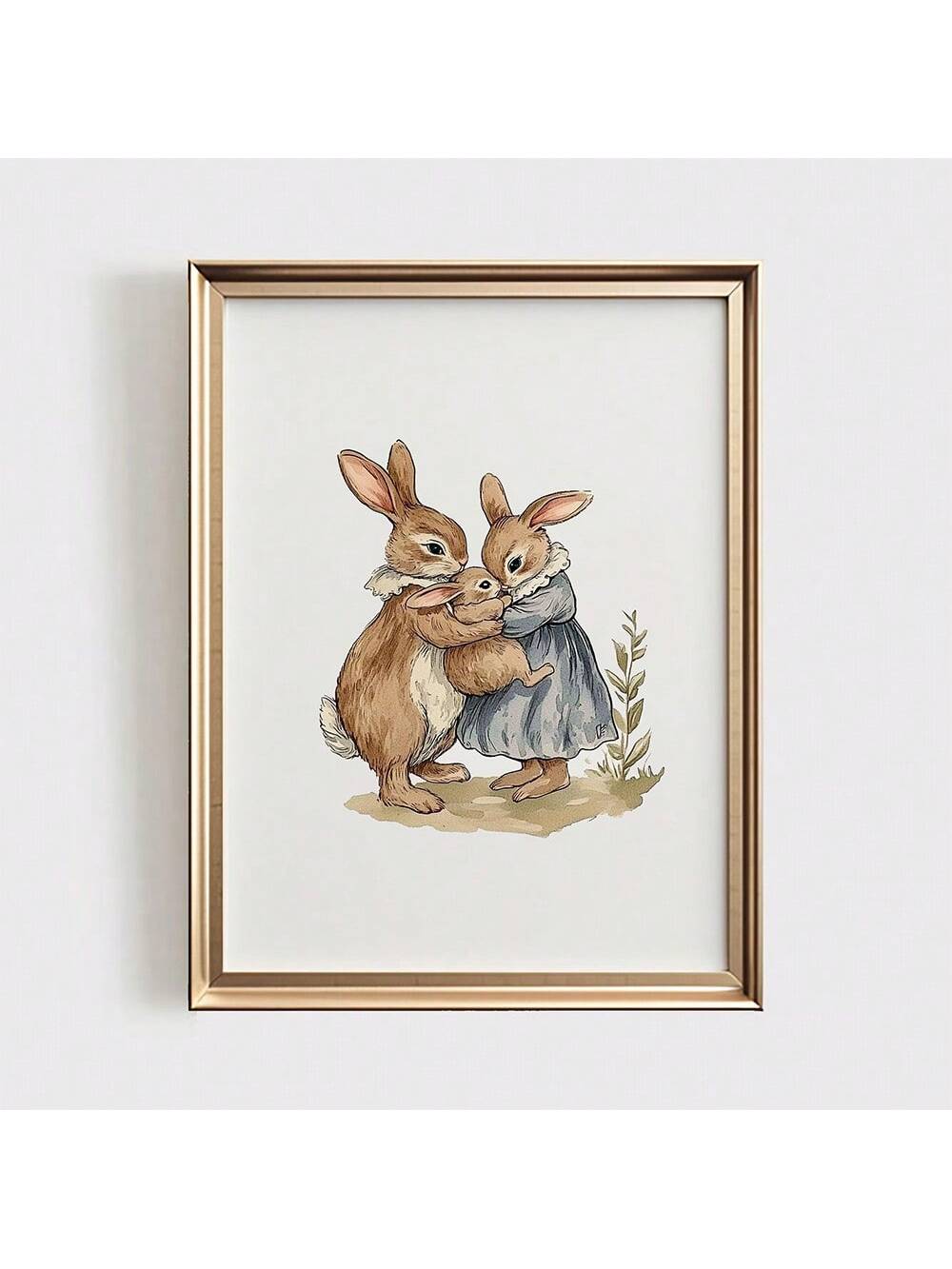 Brighten up any nursery or modern home decor with our Frameless Retro Three Rabbits Family Canvas Art. The playful design features a trio of adorable bunnies, perfect for adding a touch of whimsy to your space. The frameless design adds a contemporary touch, making this art piece both fun and stylish.