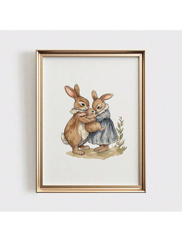 Brighten up any nursery or modern home decor with our Frameless Retro Three Rabbits Family Canvas Art. The playful design features a trio of adorable bunnies, perfect for adding a touch of whimsy to your space. The frameless design adds a contemporary touch, making this art piece both fun and stylish.