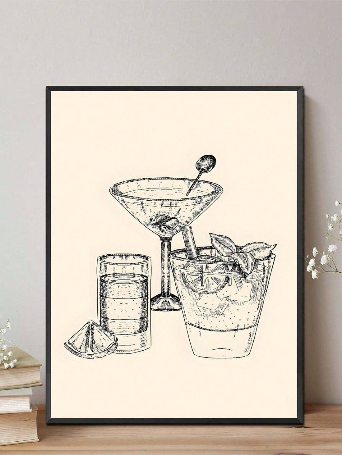 Raise a glass to sophisticated style with this frameless vintage canvas poster featuring minimalist cocktail artwork. Perfect for home bars, kitchens, or anywhere you want to add a dash of retro charm and modern flair. The clean, artistic design celebrates classic drinks with understated elegance—no frame needed, just pure wall-worthy vibes. Whether you're a cocktail enthusiast or simply love vintage aesthetics, this piece brings personality and panache to your space. Cheers to decor that's as refined as yo