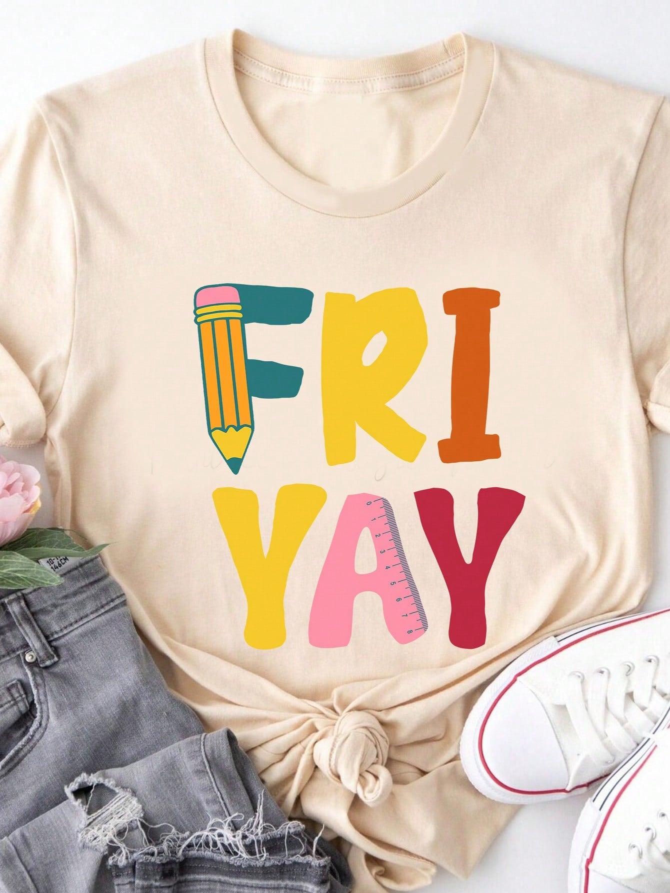 Make every Friday feel like a vacation with our Casual Minimalist Slogan Tee. Its effortless summer style will keep you cool and comfortable while expressing your love for the weekend. Constructed with the highest quality materials, this tee is perfect for any casual occasion.
