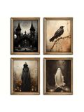 Transform your living space into a spooky paradise with our Frightful Delight: Haunted House Canvas Poster Set. Perfect for Halloween, these high-quality posters will add a touch of horror to your bedroom or living room. Expertly crafted and designed to give you shivers, this set will make your Halloween decor truly unforgettable.