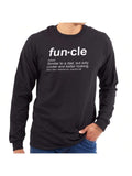 Unleash your inner fun uncle with our Funcle Definition long sleeve tee. Made with high-quality materials, this cool shirt will keep you comfortable and stylish. Embrace the fun-loving, playful side of being an uncle and show off your personality. Perfect for any casual occasion or gift for the fun uncle in your life.