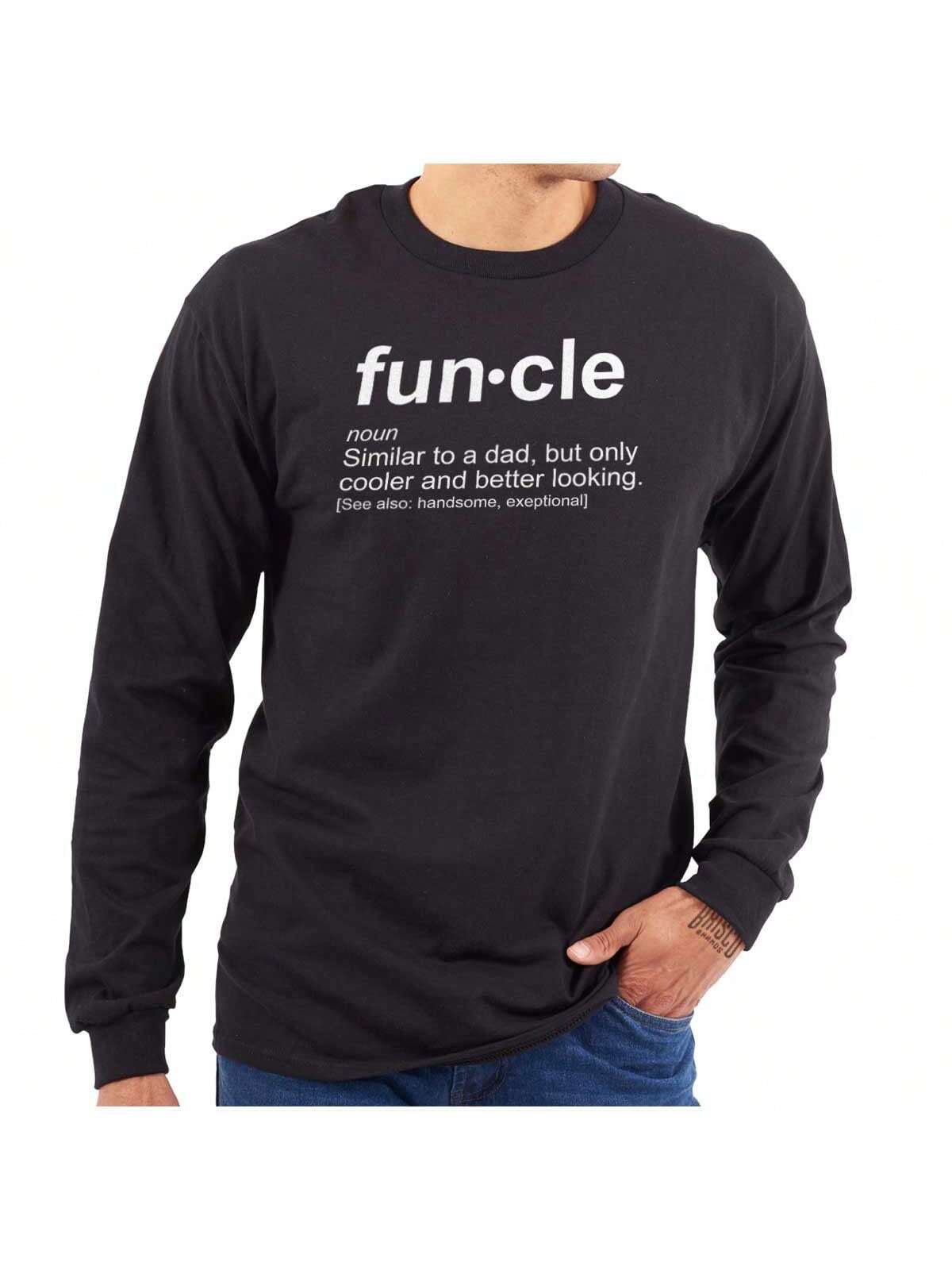 Unleash your inner fun uncle with our Funcle Definition long sleeve tee. Made with high-quality materials, this cool shirt will keep you comfortable and stylish. Embrace the fun-loving, playful side of being an uncle and show off your personality. Perfect for any casual occasion or gift for the fun uncle in your life.
