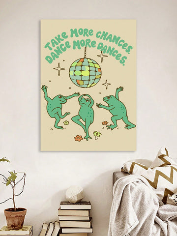Add a splash of fun to your home or business decor with the Funky Froggie Disco Poster. This unique and creative addition will bring a playful vibe to any space. Featuring a funky froggie design, this poster is sure to be a conversation starter. Made with high-quality materials, it's a durable and long-lasting piece that will brighten up your environment.