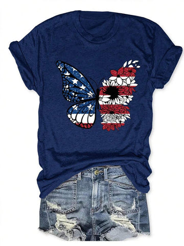 Celebrate Independence Day with a playful twist! This women's t-shirt features charming gnomes decked out in USA flag colors, bringing fun and patriotism together. Perfect for BBQs, parades, or just showing off your festive spirit, this tee adds a lighthearted touch to your 4th of July wardrobe. Comfortable and eye-catching, it’s a great way to spread smiles while honoring the holiday.