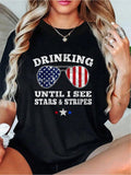 Celebrate Independence Day with a playful twist in this comfy cotton tee! Featuring the cheeky slogan 
