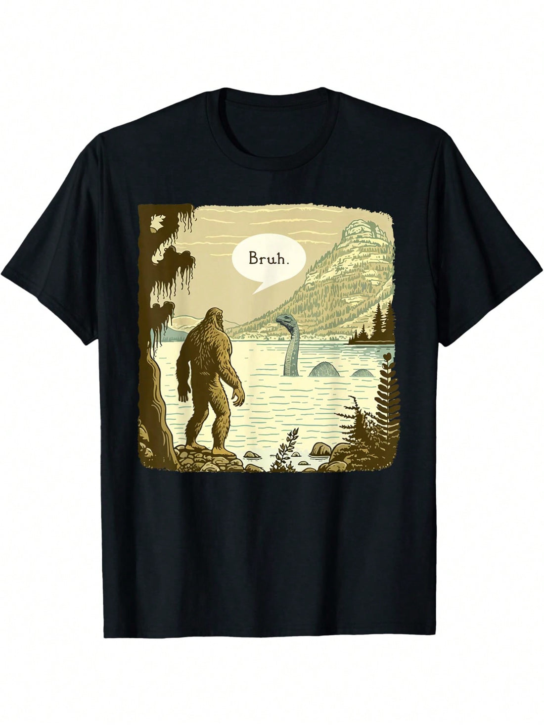 Show off your love for all things quirky and mysterious with our Funny Bigfoot & Loch Ness Monster Graphic Tee! With a playful and humorous design, this tee is perfect for introverts who prefer a little bit of mystery in their lives. Made with high-quality materials, it's the perfect addition to any wardrobe.