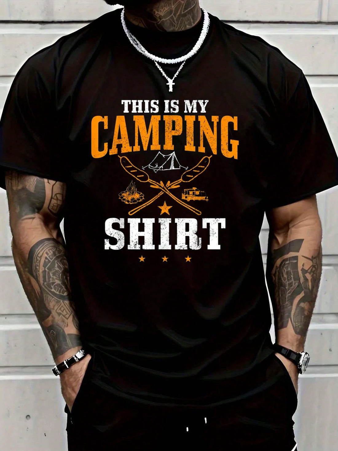 Get ready to turn heads around the campfire with this playful "This Is My Camping Shirt" tee. Perfect for outdoor lovers who enjoy a good laugh, it’s a comfy and casual way to show off your camping spirit. Whether you’re hiking, roasting marshmallows, or just relaxing in nature, this shirt adds a fun touch to your adventure gear.