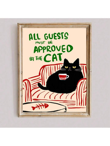 Earn the prestigious "Cat Approved" status with this minimalist canvas print! Perfect for cat lovers who understand that feline approval is the highest honor in any home. This playful wall art adds a touch of humor to your space while reminding everyone who really runs the household. Purr-fectly sized to catch compliments from both human and four-legged visitors.