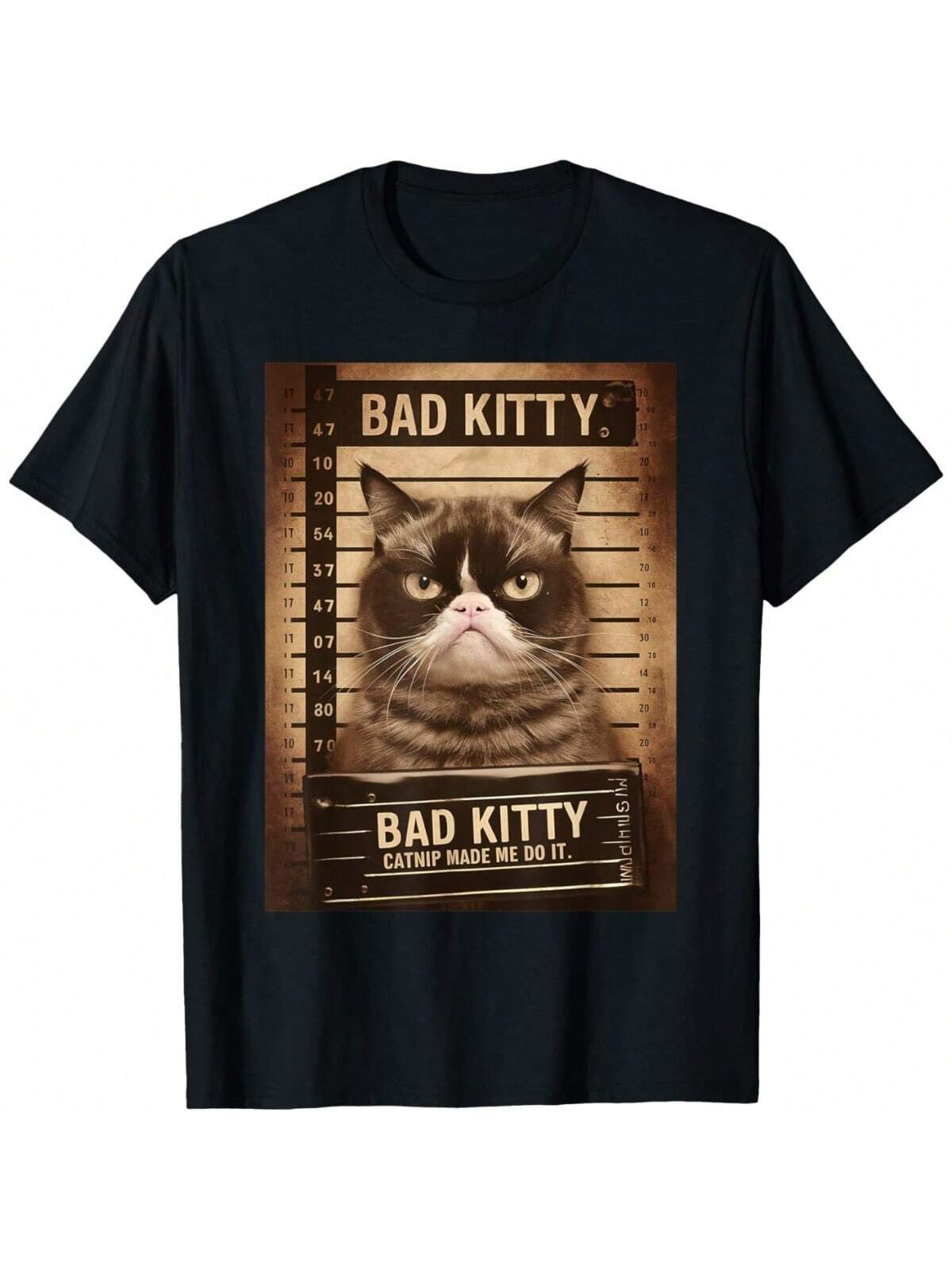 Show off your love for cats with this Funny Cat Mugshot T-Shirt! Featuring a quirky graphic of a mischievous feline caught in the act, this comfy tee is perfect for cat lovers who enjoy a good laugh. Made for both men and women, it’s a playful gift that adds personality to any casual outfit. Whether you’re out with friends or relaxing at home, this shirt brings a fun twist to your wardrobe.