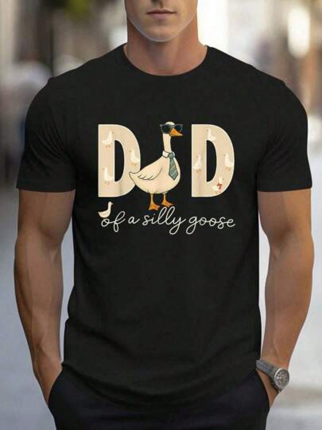 Celebrate dad’s goofy side with this playful "Dad Of A Silly Goose" cotton t-shirt. Perfect for family matching, it brings a fun twist to casual wear while keeping comfort front and center. Made from soft cotton, it’s ideal for dads who love to share laughs and create memorable moments with their silly crew.
