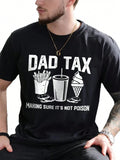 Declare your dad's taxation rights with this hilarious Dad Tax tee! Perfect for the father who mysteriously loses half his fries on the way home from the drive-thru. Made from super-soft cotton that's as comfortable as dad's favorite recliner. Give the gift of laughter this Father's Day to the man who's been collecting his parental duties in bite-sized food portions for years!