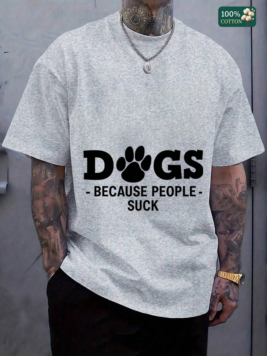 Show off your love for pups with this playful Funny Dogs Graphic T-Shirt. Made from 100% soft cotton, this unisex short sleeve tee keeps you comfy whether you’re out with friends or lounging at home. Its light-hearted dog design is sure to spark smiles and brighten your casual look. Perfect for dog lovers who enjoy fun, easygoing style every day.