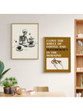 Introducing our Funny Halloween Coffee Wall Art Set, the perfect addition to your coffee bar this spooky season. These witty and whimsical prints will bring a touch of fun to your decor while also adding a festive Halloween vibe. Elevate your coffee experience with this spooky set.
