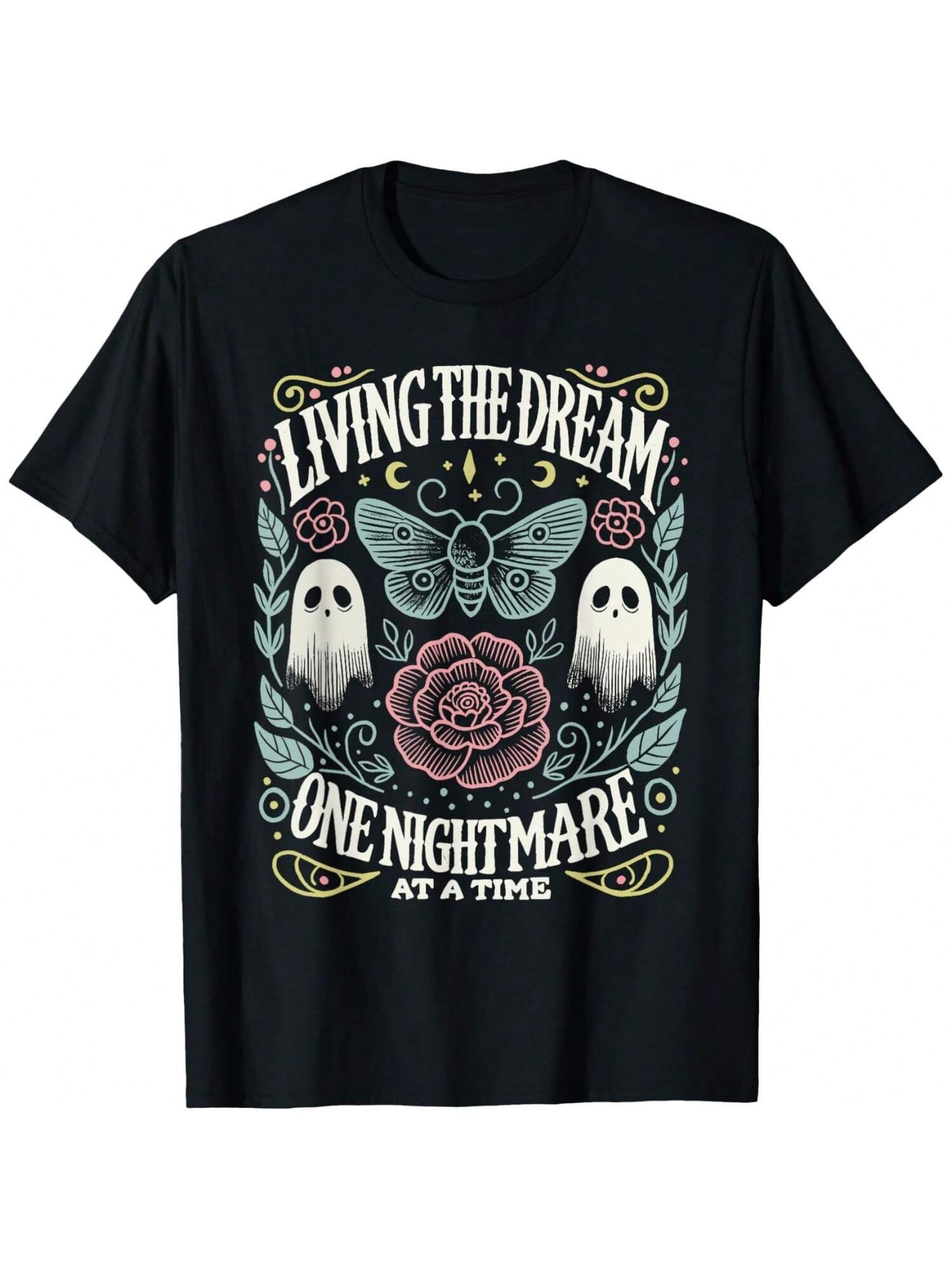 Embrace the chaos with this playful "Living The Dream, One Nightmare At A Time" T-shirt for men. Crafted for comfort, it’s perfect for casual days when you want to show off your sense of humor while staying relaxed. Whether you're conquering the day or just surviving, this tee keeps things light and fun.