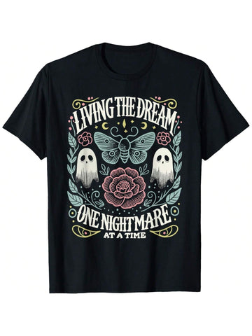 Embrace the chaos with this playful "Living The Dream, One Nightmare At A Time" T-shirt for men. Crafted for comfort, it’s perfect for casual days when you want to show off your sense of humor while staying relaxed. Whether you're conquering the day or just surviving, this tee keeps things light and fun.
