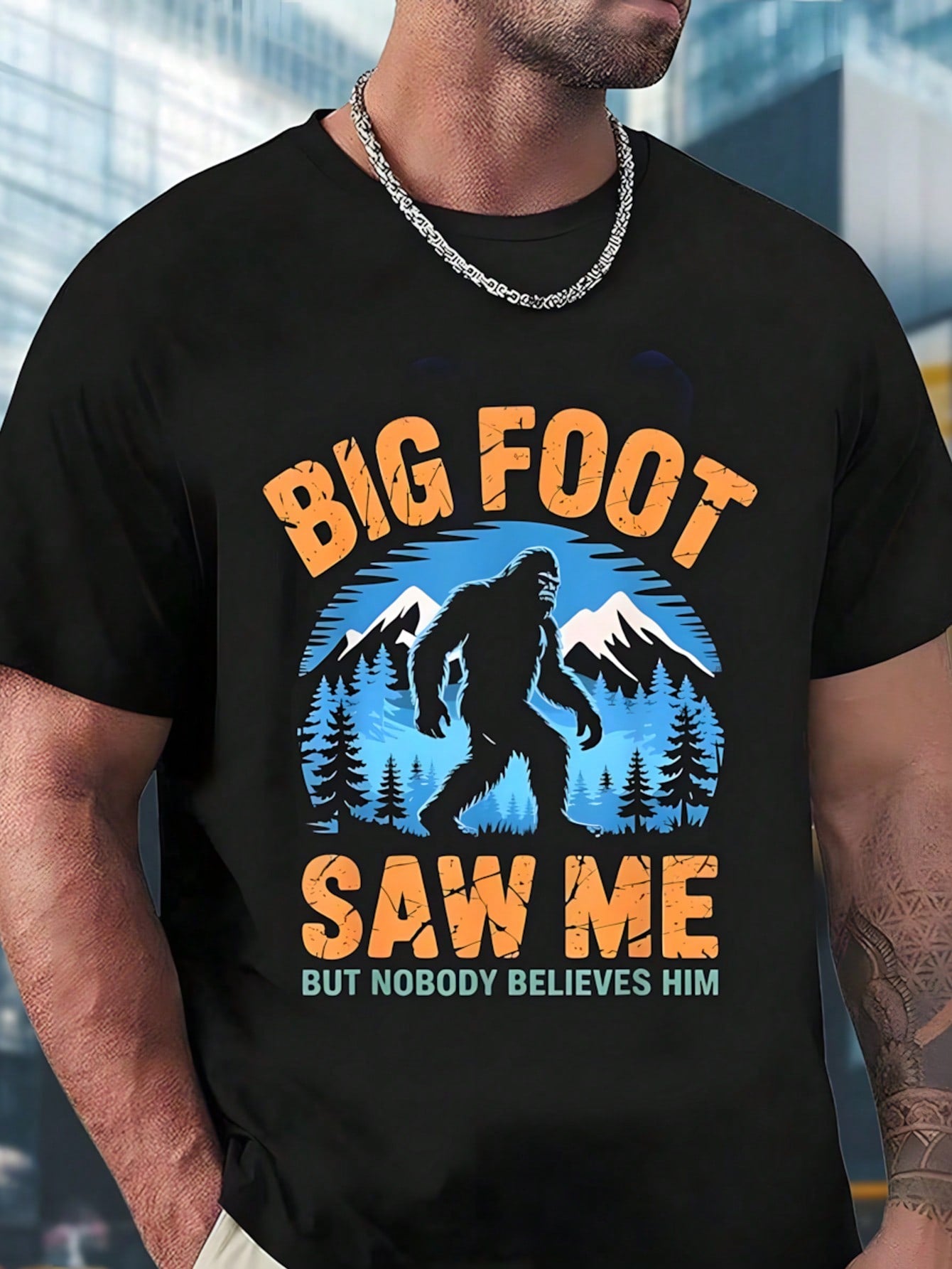 Step into summer with a playful twist wearing this Funny Sasquatch Retro Men's T-Shirt. Featuring a quirky Big Foot design, this comfortable short sleeve tee is perfect for those who love a bit of humor and vintage style. Lightweight and breathable, it keeps you cool while turning heads wherever you go. Embrace your inner Sasquatch and make every day an adventure!