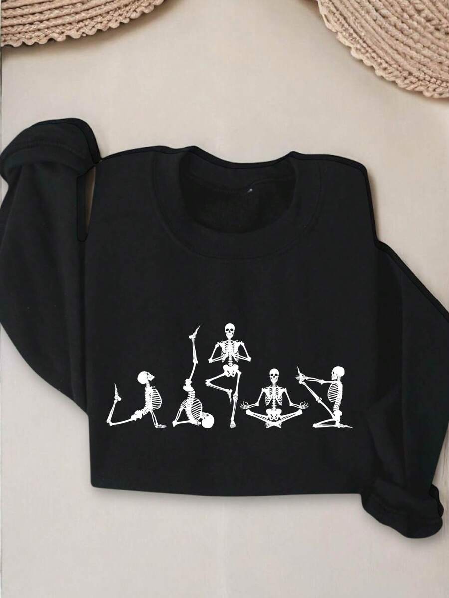 Get into the Halloween spirit while staying cozy and flexible with this Funny Skeleton Yoga Sweatshirt. Designed for yoga lovers who enjoy a playful twist, it’s perfect for workouts, meditation, or just lounging around. The quirky skeleton design adds a fun vibe to your fitness routine, making every stretch a little more spirited. Embrace comfort and humor this season with a sweatshirt that’s as lively as your practice!
