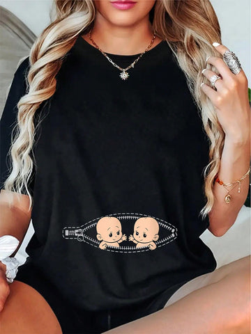 Expecting double the joy? Show off your twin excitement with our Funny Twin Mom Pregnancy Announcement T-Shirt! Perfect for announcing your double blessing and spreading some laughter. Celebrate with style and humor!