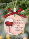 Add some humor to your holiday decor with our Funny Wine Lover's Christmas Ornament. Featuring the phrase 