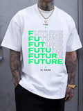 Step into the future with this playful, stylish T-shirt designed just for men who love to stand out. Featuring a bold futuristic graphic print, a comfy round neck, and short sleeves, it offers a regular fit that’s perfect for everyday adventures. Whether you're out with friends or just chilling, this tee adds a fun, modern twist to your wardrobe.