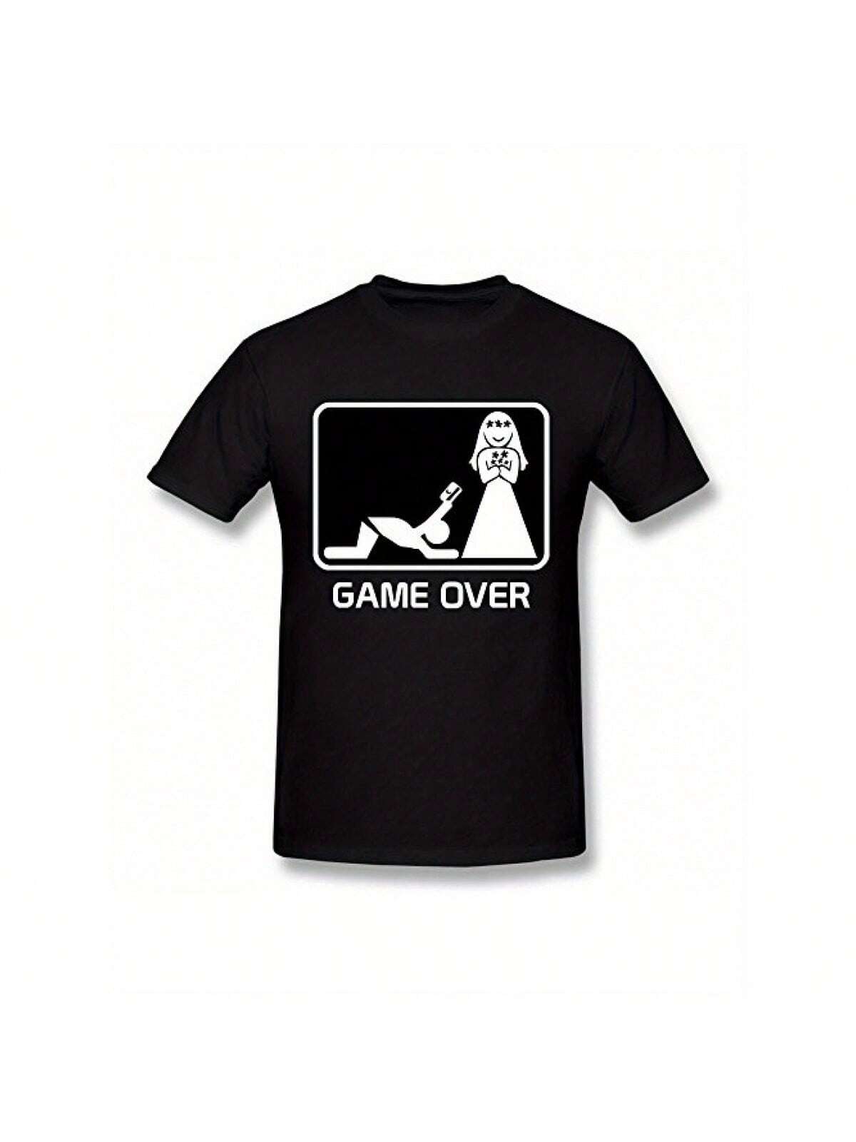 Level up your casual wardrobe with this Game Over Graphic T-Shirt for Men. Made from breathable cotton, it keeps you cool and comfy during summer adventures or laid-back days. The classic crew neck design pairs effortlessly with your favorite jeans or shorts, making it a fun and easy choice for everyday wear. Whether you're gaming or just chilling, this tee says it all with a playful vibe.