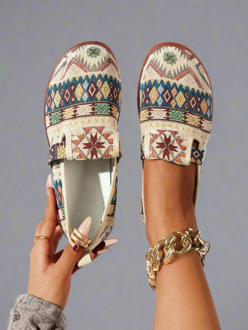 These geometric embroidered comfort loafers are a stylish and practical choice for everyday work shoes. With their unique embroidered design, they add a touch of sophistication to any outfit. Not only are they fashionable, but they also provide all-day comfort for long hours on your feet.