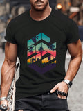 Add some fun to your wardrobe with our Geometric Sunset Beach Men's T-Shirt! Featuring a stylish graphic of a sunset over a beach, this shirt will give you coastal vibes wherever you go. The geometric design adds a unique touch and is sure to turn heads (and start conversations). Don't miss out on this quirky, playful piece!