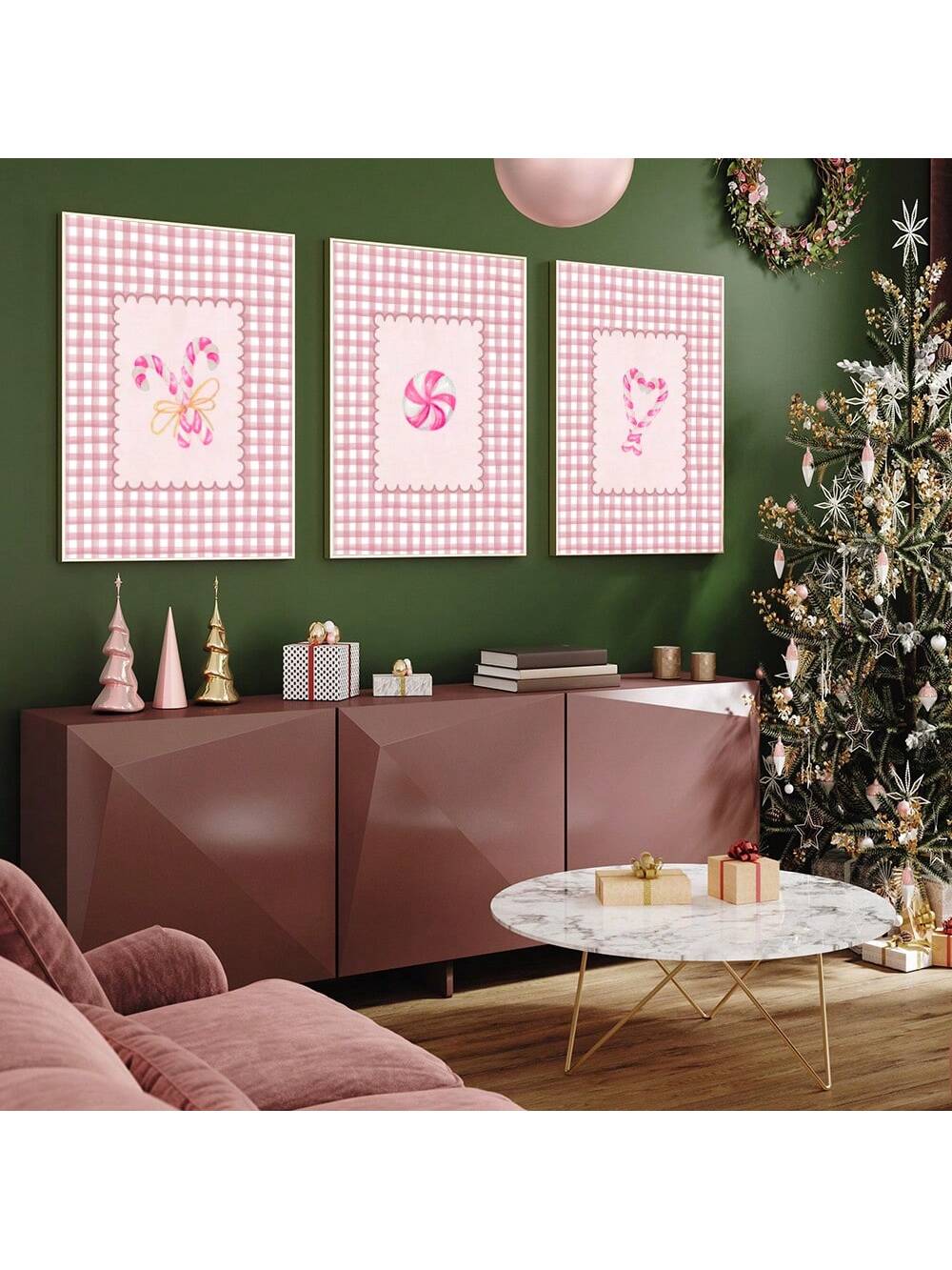 Add a splash of sweet holiday charm with this Girly Pink Candy Cane Christmas Wall Art. Featuring festive pink hues, this canvas print brightens up any bedroom or living room with a cozy, cheerful vibe. Perfect for those who love a playful twist on classic Christmas decor, it invites warmth and whimsy into your space throughout the season.