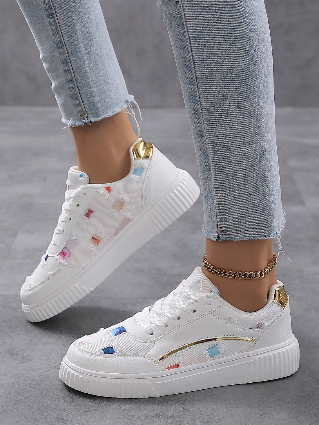 Indulge in ultimate style and comfort with Glittery Chic: The Ultimate Women's Sneakers. These shoes combine chic design and comfortable fit, making them the perfect choice for any fashion-forward woman. With a touch of glitter, these sneakers will elevate any outfit while providing all-day comfort. Don't compromise on style or comfort - choose Glittery Chic.