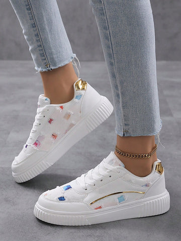 Indulge in ultimate style and comfort with Glittery Chic: The Ultimate Women's Sneakers. These shoes combine chic design and comfortable fit, making them the perfect choice for any fashion-forward woman. With a touch of glitter, these sneakers will elevate any outfit while providing all-day comfort. Don't compromise on style or comfort - choose Glittery Chic.