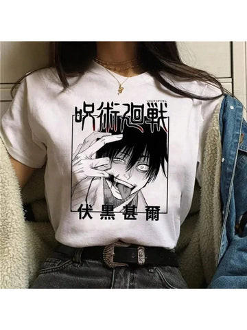 Get your summer fashion game on with this Gojo Satoru & Yuji Itadori t-shirt. Made with soft and breathable cotton, this trendy top is inspired by your favorite manga characters. Perfect for casual outings or lounging around at home, this t-shirt is a must-have for any fashion-forward manga fan.