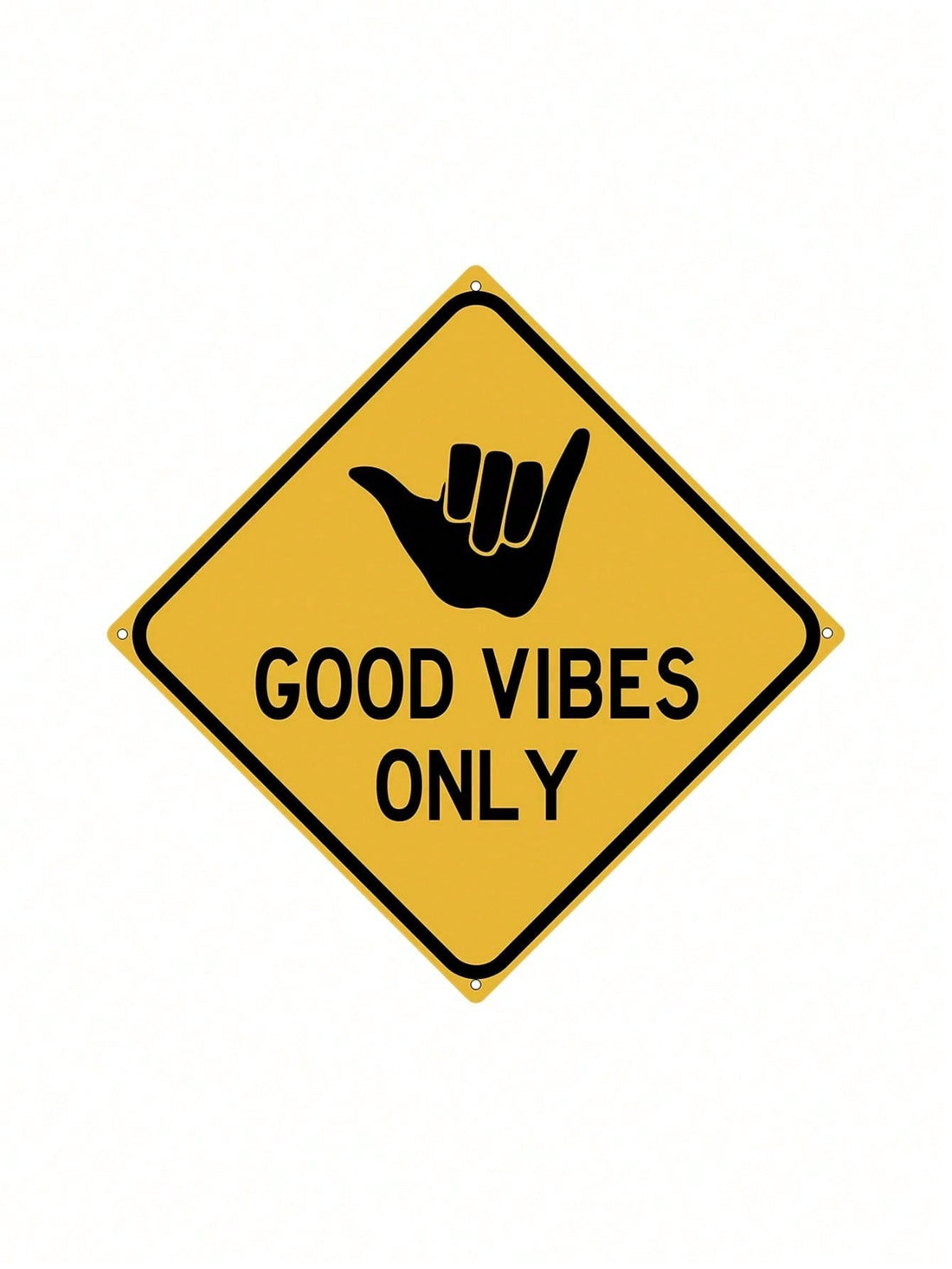 Spread positive vibes with this vintage metal sign for your home or bar décor. With a playful "Good Vibes Only" message, this sign is sure to bring a smile to your face and those around you. Makes a great gift for friends or a unique addition to any room. Get yours today!