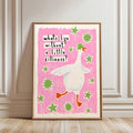 Add a touch of whimsy to any child's space with this charming goose wall art. Featuring a playful silly quote, it brings humor and personality to kids' rooms, nurseries, and playrooms. The vibrant multicolor graphic design appeals to both boys and girls, making it a versatile choice for any decor style. Perfect for birthdays, baby showers, or simply brightening up a bedroom. Easy to display and built to last, this delightful piece sparks joy and imagination in young minds.