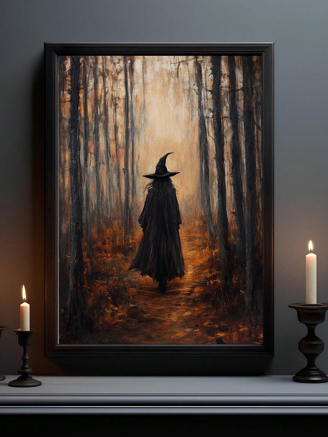 Add a touch of spooky charm to your space with this Gothic Autumn Witch Canvas Art. Perfectly, it brings Halloween vibes to your home or dorm room with a playful twist. Celebrate the season in style and let this enchanting witch cast a cozy, mysterious spell on your walls.