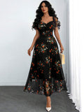 Experience the breathtaking fusion of heritage dark-romantic artistry and sharp, modern architectural tailoring. This stunning ruffled ensemble is meticulously designed for the woman who values a high-fashion, 