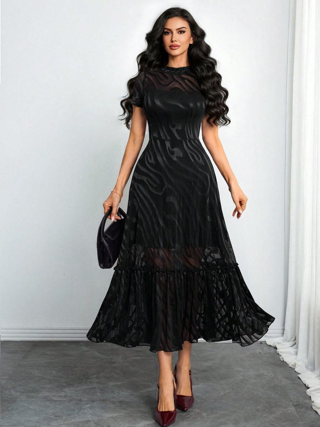 Embrace your inner goth goddess with this stunning double-layer lace rose skirt dress! Featuring delicate lace detailing and a romantic rose silhouette, this versatile piece transitions effortlessly from everyday commutes to date nights and vacation adventures. The layered design adds dimension and movement, while the gothic aesthetic brings an edgy-chic vibe to any outfit. Perfect for those who love making a bold fashion statement with elegance and attitude. Dress it up or down—this beauty does it all!