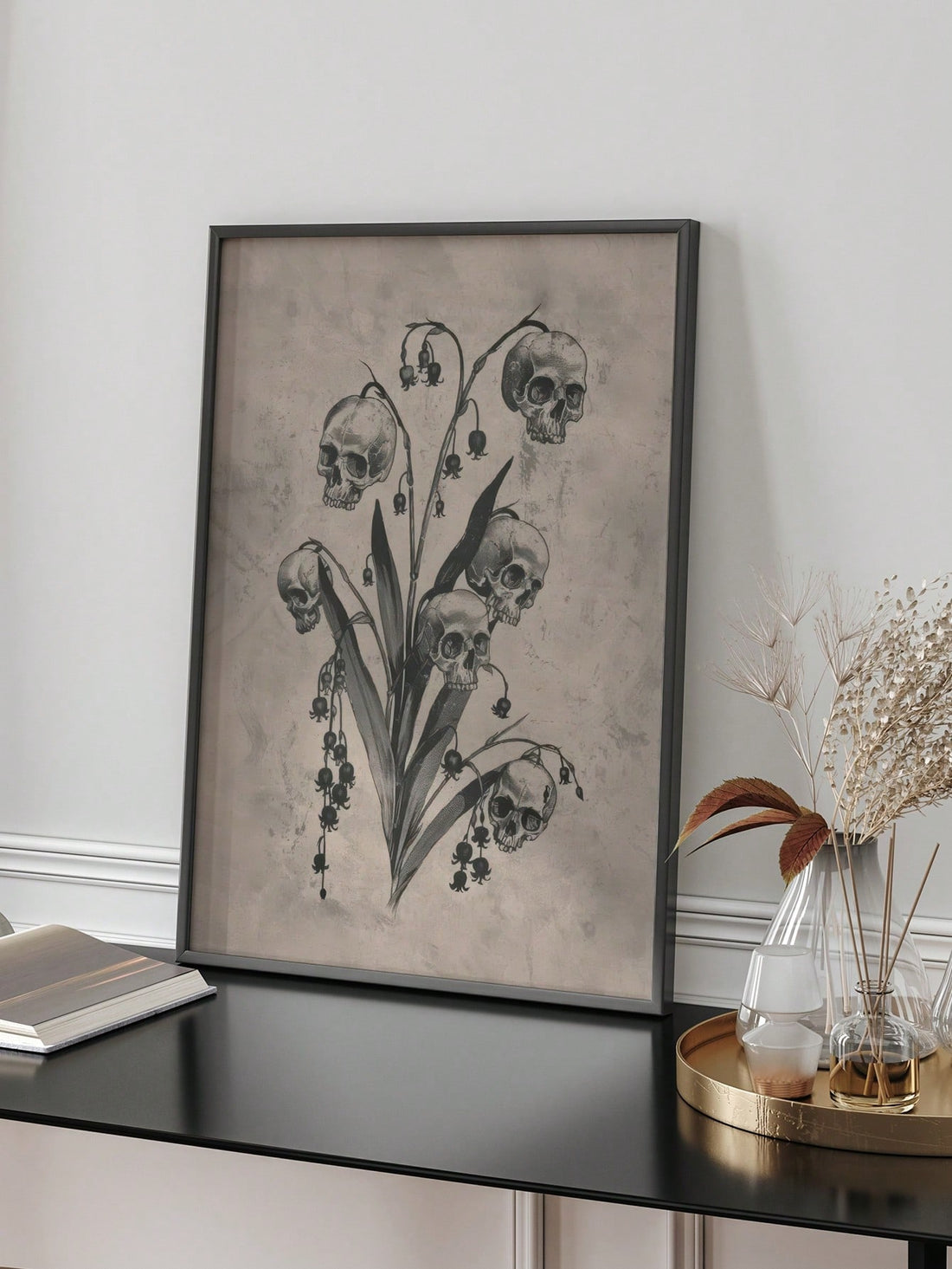 Add a touch of mysterious charm to your space with this Gothic Skull Art Poster. Perfect for vintage dark academia vibes, it brings an edgy yet stylish flair to bedrooms or party walls. Whether you're setting a moody atmosphere or just love a bit of gothic fun, this poster is your go-to decor piece for a playful twist on classic dark aesthetics.