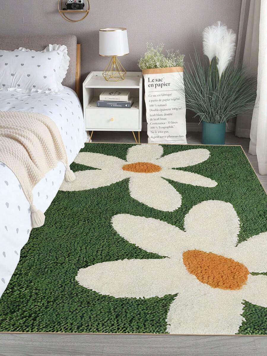 Charming Green Daisy Print Area Rug - Floral Home Decor

Transform your living space with our beautiful Charming Green Daisy Print Area Rug. This soft, non-slip floral mat brings a fresh, garden-inspired touch to any room in your home.

Boho &amp; Scandinavian Style Design

Featuring a delightful daisy pattern on a soft green background, this area rug perfectly complements Boho, Scandinavian, Modern, and Pastorale decorating styles.