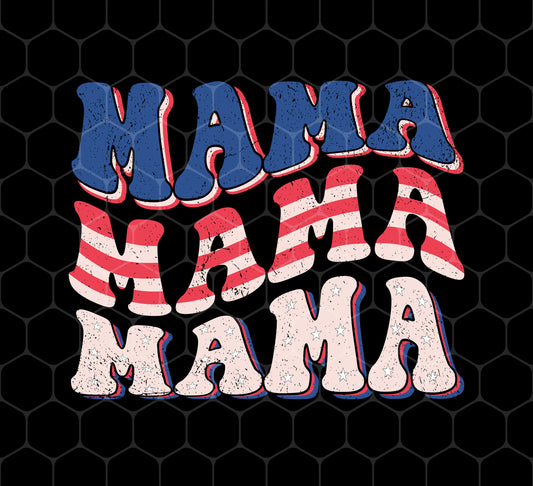 Groovy Mama, Retro Mama, American Mama, Mommy, Png For Shirts, Png Sublimation