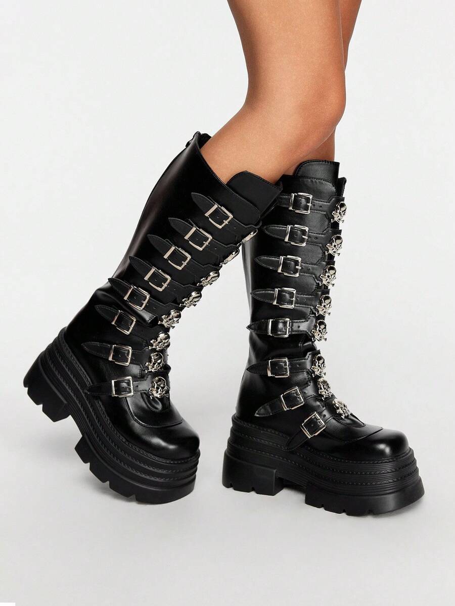 Step up your style game with these Grunge Punk Leopard Print Knee-High Boots. Featuring bold leopard patterns and edgy lace-up design, they're perfect for rocking a dark, goth-inspired look. These boots add a fierce twist to any outfit, making you ready to roar through the streets with confidence and attitude.