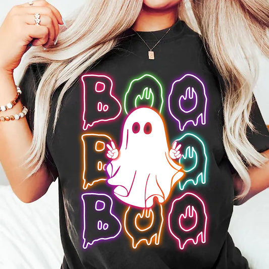 Halloween Ghost Neon Png, Halloween Pumpkin Png, Spooky Season Png, Spooky Season Png, Boujee Ghost, Spooky Vibe