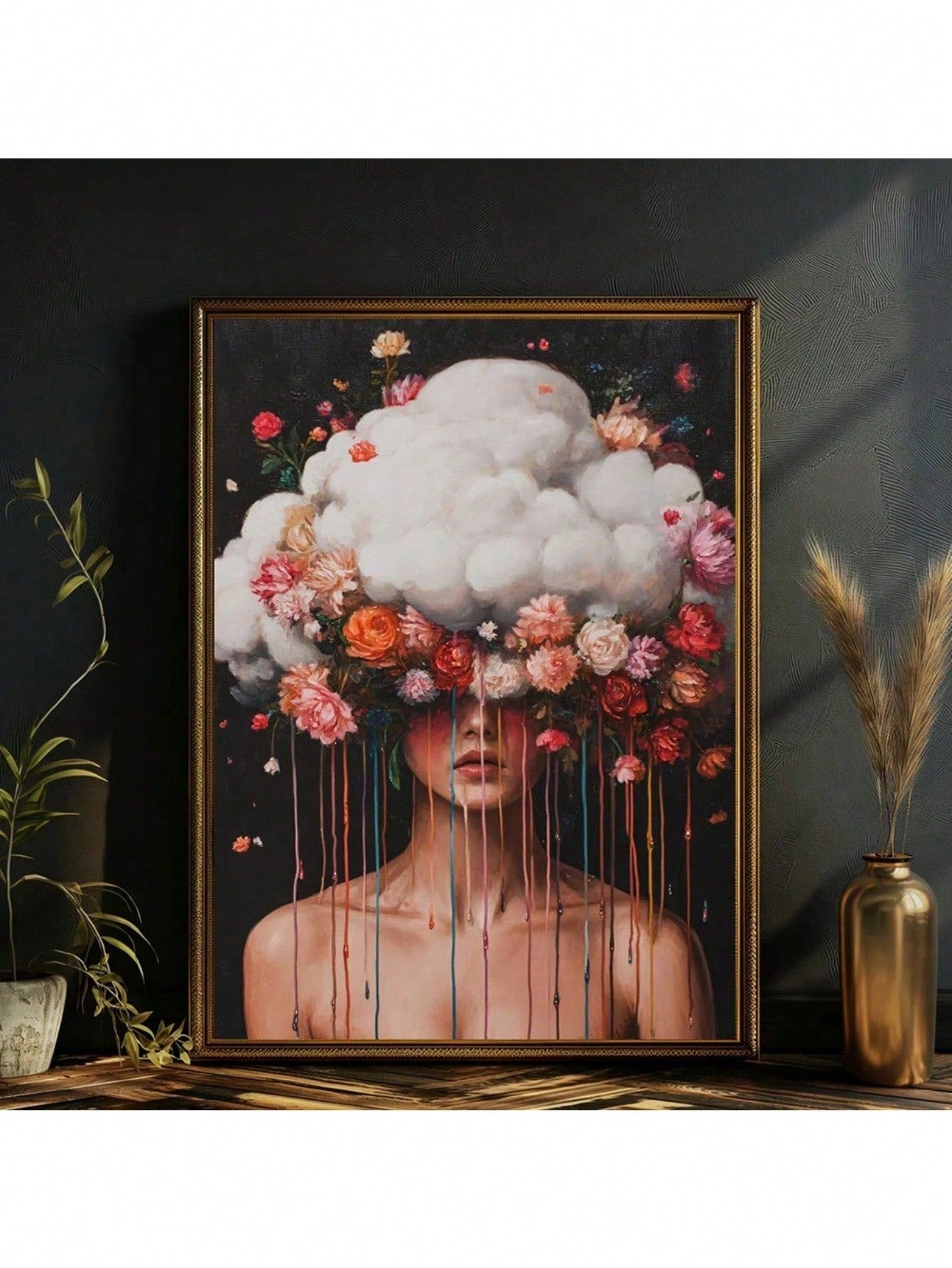 Lose yourself in contemplative beauty with this striking abstract art poster featuring a woman immersed in moody florals. The composition blends ethereal portraiture with botanical elements, creating a sophisticated visual narrative that invites interpretation. Perfect for galleries, bedrooms, or creative spaces, this piece transforms walls into conversation starters. The muted, atmospheric palette evokes introspection and artistic depth, making it an ideal choice for collectors who appreciate conceptual ar