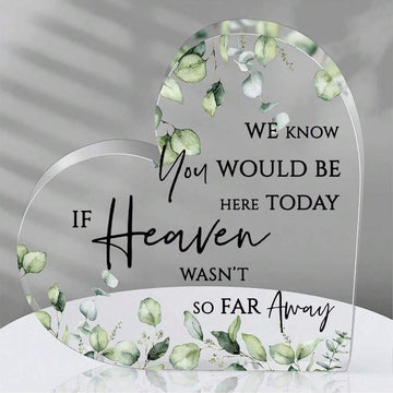 Honor your loved ones with this elegant heart-shaped acrylic memorial sign. Crafted from premium PMMA acrylic in transparent finish, it serves as a beautiful focal point for weddings, ceremonies, and special remembrance occasions. The timeless design complements any décor while providing a meaningful tribute. Perfect for table displays, this plaque requires no power supply and offers a sophisticated way to celebrate cherished memories during your most important events.